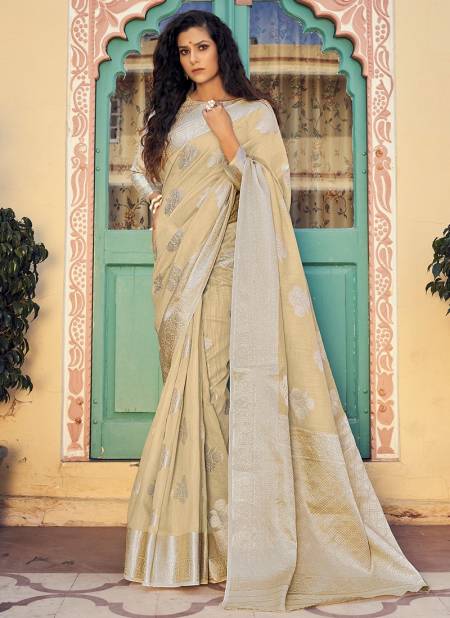 Pista Colour New Fancy Festive Wear Linen Silk Latest Saree Collection 9703